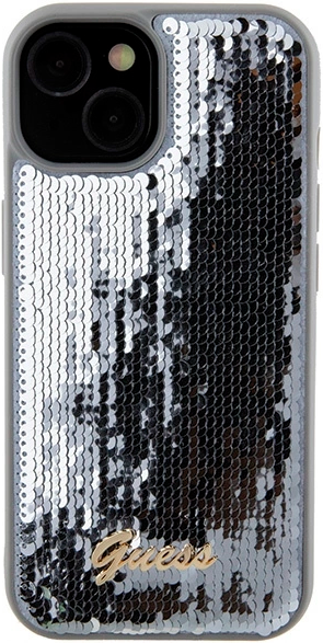 Etui Guess Sequin Script Metal do Apple iPhone 15/14/13 Silver (GUHCP15SPSFDGSS) - obraz 3