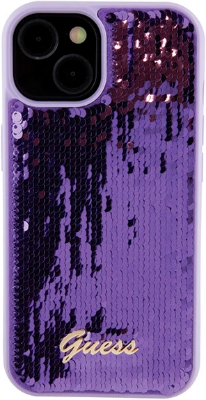 Etui Guess Sequin Script Metal do Apple iPhone 15/14/13 Purple (GUHCP15SPSFDGSU) - obraz 3