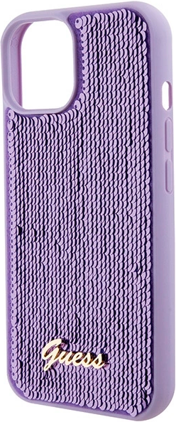 Etui Guess Sequin Script Metal do Apple iPhone 15/14/13 Purple (GUHCP15SPSFDGSU) - obraz 6
