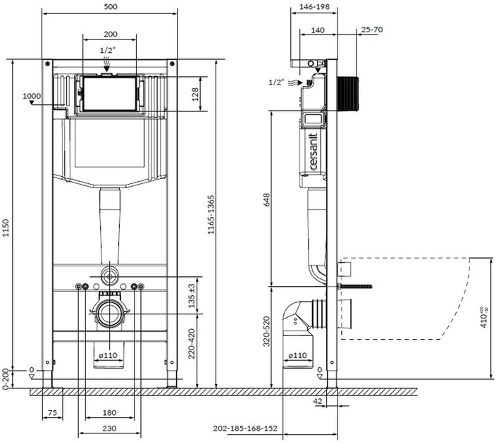 Інсталяційний комплект Cersanit S701-759 - зображення 2