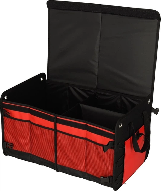 Автомобільний органайзер KIK для багажника 58 x 37 x 32 см Чорно-червоний (5903039766778) - зображення 2