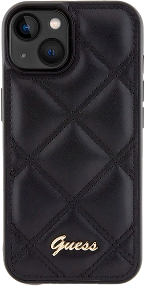 Etui Guess Quilted Metal Logo do Apple iPhone 15/14/13 Black (3666339149604) - obraz 3