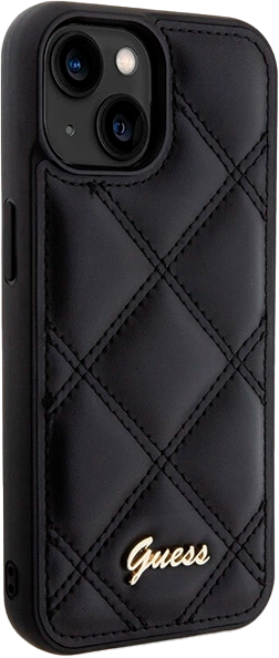 Etui Guess Quilted Metal Logo do Apple iPhone 15/14/13 Black (3666339149604) - obraz 4
