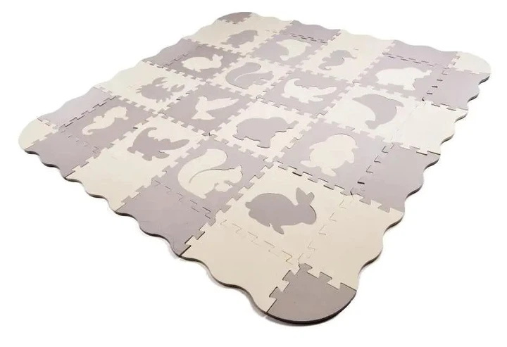 Mata piankowa edukacyjna KIK puzzle 150 x 150 cm 36 elementow (KX6269) (5903039717695) - obraz 2