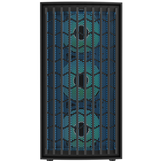 Геймерський корпус для ПК Miditower, сталь та пластик, ARGB підсвічування, ATX/Micro ATX/Mini-ITX, чорний - зображення 2