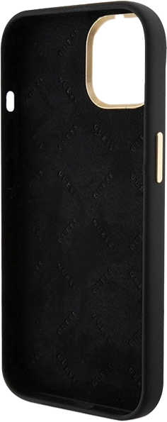 Etui Guess Silicone Script Metal Logo & Frame do Apple iPhone 15/14/13 Black (3666339149321) - obraz 7
