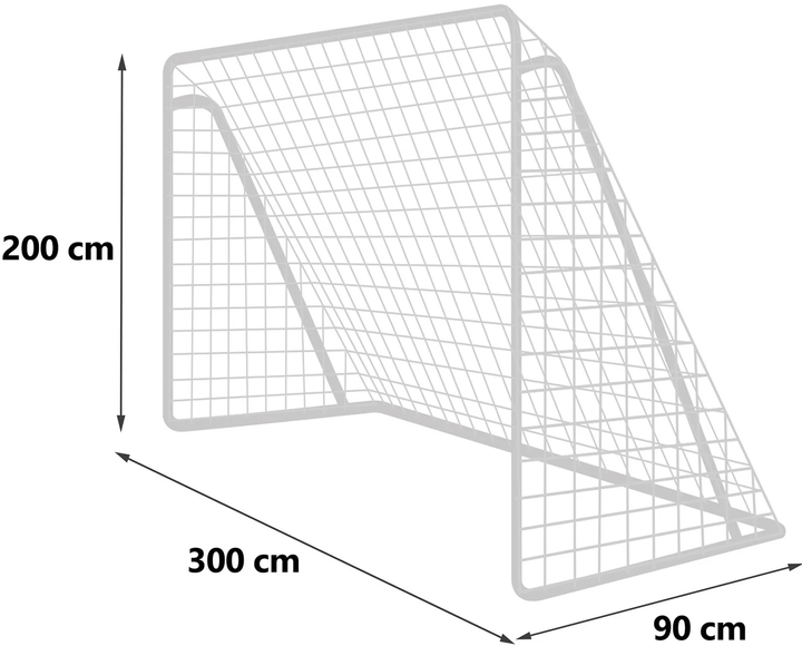 Футбольні ворота Neo-Sport NS-496 300 x 200 x 90 см (5903890629779) - зображення 3