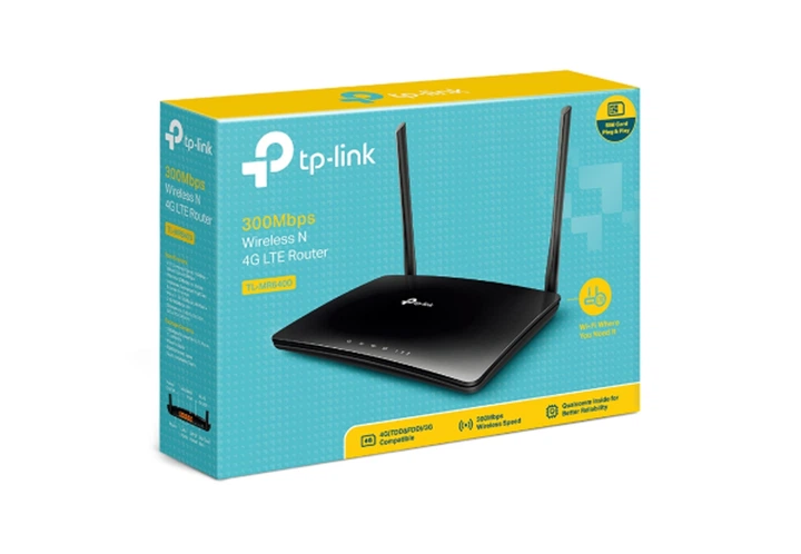 Wi-Fi маршрутизатор TP-Link 4G LTE, 300 Мбит/с, 4 антенны, черный - изображение 4