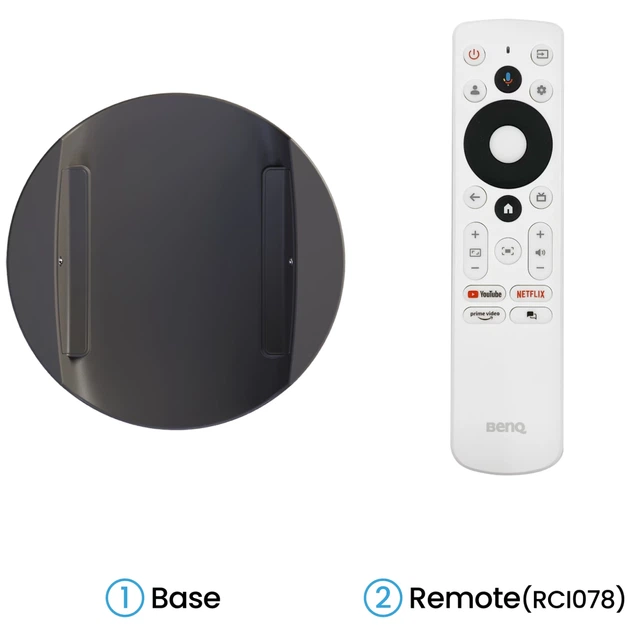 Портативний проектор з Android BenQ, лазерний DLP, 1080P, 500 люмен, контрастність 100000:1, білий - зображення 7