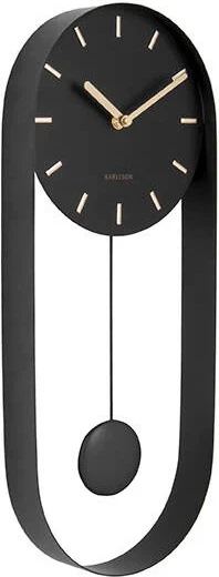 Zegar ścienny Karlsson Pendulum z wahadłem 50 x 20 x 4.8 cm Czarny (8714302657337) - obraz 2