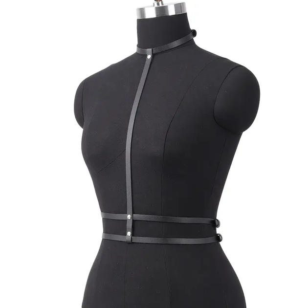 Портупея Dragonfly на грудь эко-кожа женская Черная xs-xxl LB-309-1 - Фото 2 Портупея Dragonfly на грудь эко-кожа женская Черная xs-xxl LB-309-1 - изображение 2
