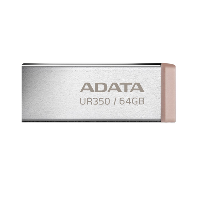 Флеш-накопитель USB 3.2, 64 ГБ, металл, защита от воды и пыли, серебристо-бежевый - изображение 2