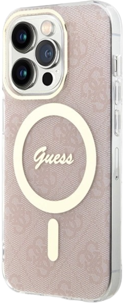 Панель Guess IML 4G MagSafe для Apple iPhone 15 Pro Pink (3666339194680) - зображення 3