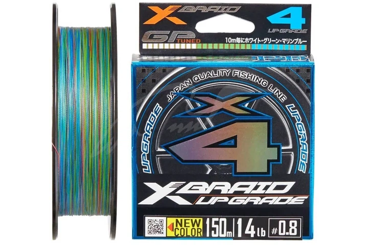 Шнур YGK X-Braid Upgrade X4 (3 colored) 120м #0.4/0.104мм 8lb/3.6кг (3200415001) - Фото 1 Шнур YGK X-Braid Upgrade X4 (3 colored) 120м #0.4/0.104мм 8lb/3.6кг (3200415001) - изображение 1