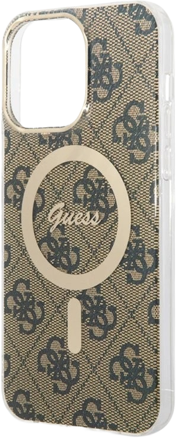 Etui plecki Guess IML 4G MagSafe do Apple iPhone 15 Pro Brown (3666339194604) - obraz 5