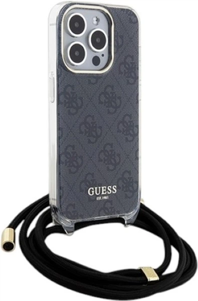 Панель Guess Crossbody Cord 4G Print для Apple iPhone 15 Pro Max Black (3666339147952) - зображення 3
