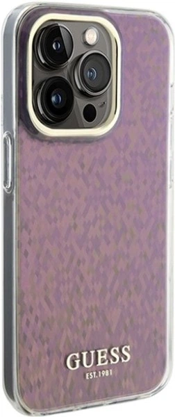 Панель Guess IML Faceted Mirror Disco Iridescent для Apple iPhone 15 Pro Max Pink (3666339172626) - зображення 4