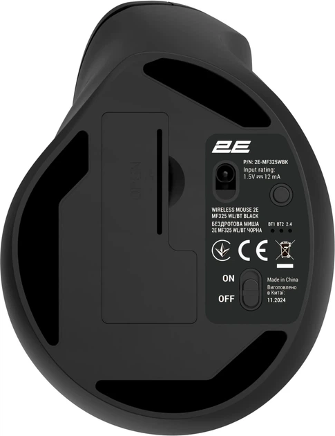 Bluetooth миша 2E MF325 Silent WL/BT black (2E-MF325WBK) UA - изображение 6