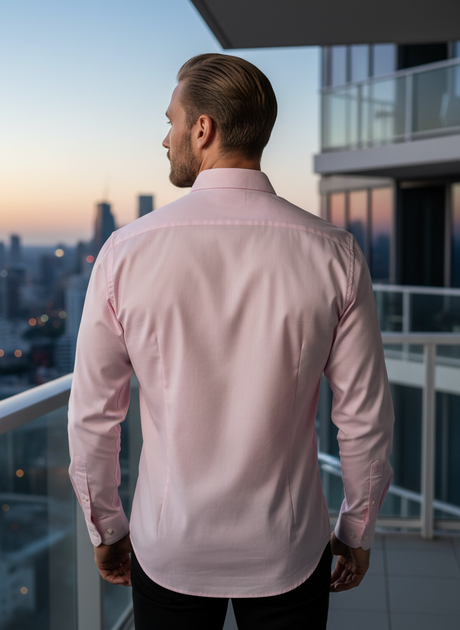Рубашка H&M M Розовый (HM-4533055-Pink) - изображение 4