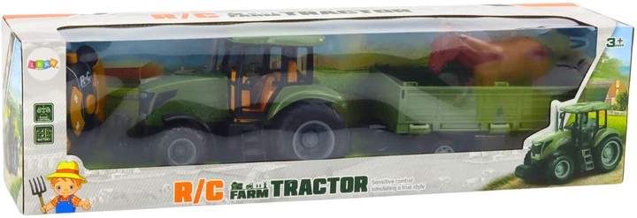 Трактор на радіокеруванні Lean Toys з причепом та конем (25000) (5905991060505) (955555914218001) - Уцінка - зображення 1