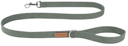Smycz Ami Play Cotton 140 cm 25 mm Khaki (5907563222816) - obraz 1