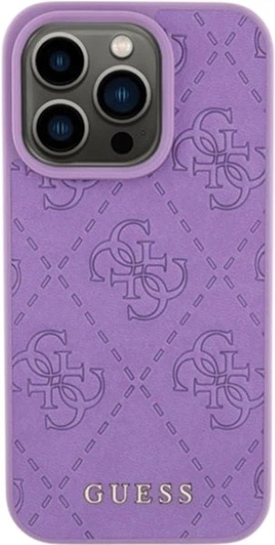 Панель Guess Leather 4G Stamped для Apple iPhone 15 Pro Max Purple (3666339150471) - зображення 3