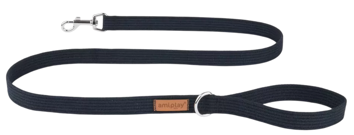 Smycz Ami Play Cotton 140 cm 25 mm Czarny (5907563221420) - obraz 1