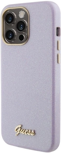 Панель Guess Glitter Glossy Script для Apple iPhone 15 Pro Max Lilac (3666339155377) - зображення 2