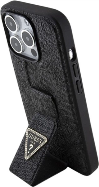 Панель Guess Grip Stand 4G Triangle Strass для Apple iPhone 15 Pro Max Black (3666339197322) - зображення 5