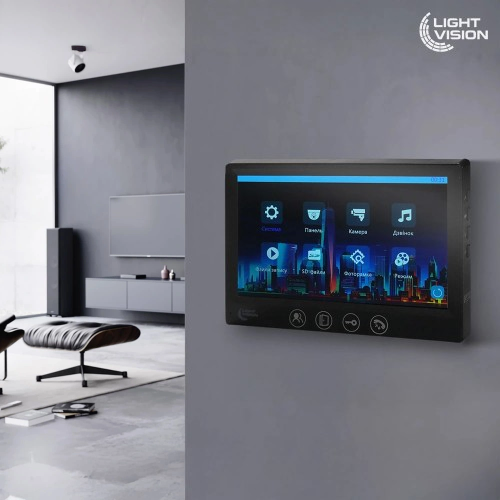 Видеодомофон Light Vision AMSTERDAM FHD Gray с цветным 7" IPS дисплеем и Full HD записью - изображение 4