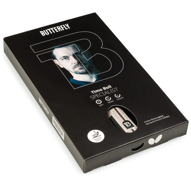 Ракетка для настільного тенісу Butterfly Timo Boll Specialist FL, чорна-червона - изображение 6