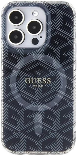 Панель Guess IML GCube MagSafe для Apple iPhone 15 Pro Black (3666339221867) - зображення 2