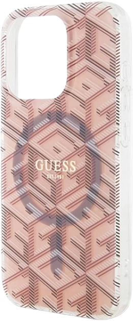 Панель Guess IML GCube MagSafe для Apple iPhone 15 Pro Pink (3666339222000) - зображення 6