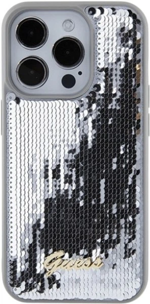 Панель Guess Sequin Script Metal для Apple iPhone 15 Pro Max Silver (3666339173180) - зображення 3