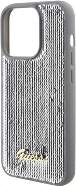Панель Guess Sequin Script Metal для Apple iPhone 15 Pro Max Silver (3666339173180) - зображення 6