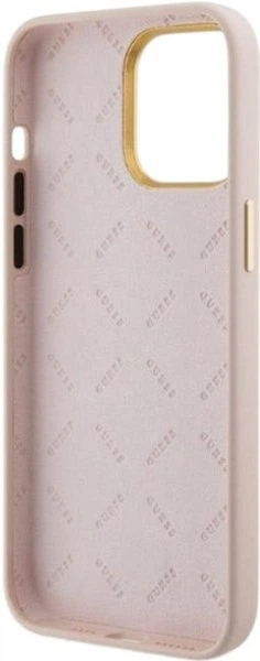 Панель Guess Silicone Script Metal Logo & Frame для Apple iPhone 15 Pro Max Pink (3666339149215) - зображення 6