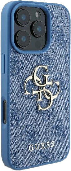 Панель Guess 4G Big Logo для Apple iPhone 16 Pro Blue (3666339327620) - зображення 4