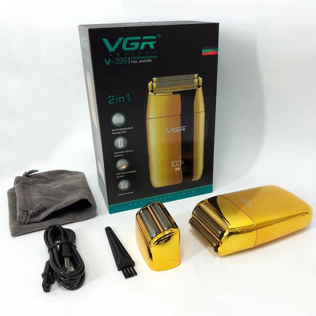 Аккумуляторная бритва н VGR V-399 GOLD - Фото 1 Аккумуляторная бритва н VGR V-399 GOLD - зображення 1