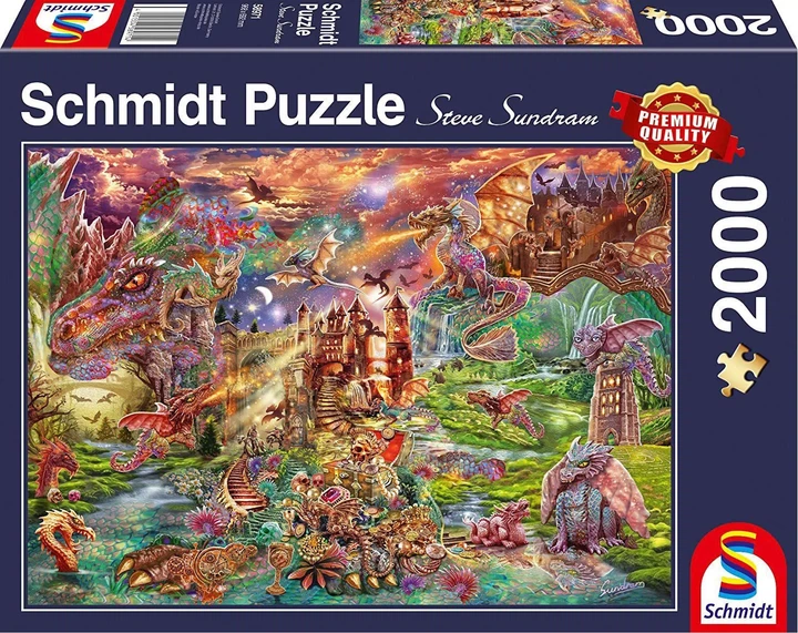 Puzzle Schmidt Smoczy skarb 2000 elementów 110008 (4001504589714) - obraz 1