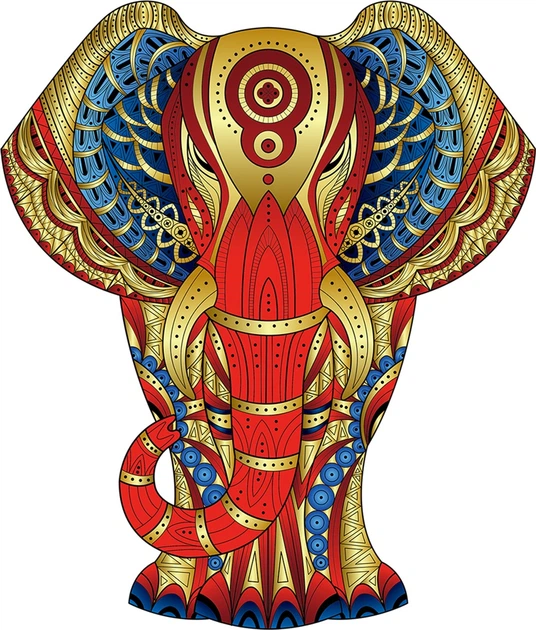 Дерев'яний пазл Eureka Слон 120 елементів 111075 (5425004736116) - зображення 2