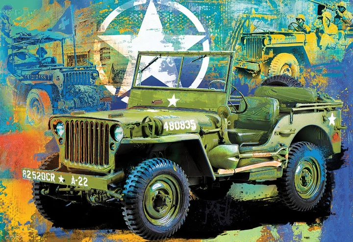 Puzzle Eurographics The Jeep army truck 550 elementów 8551-5598 (628136655989) - obraz 2