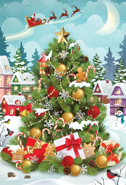 Puzzle Eurographics Christmas tree 550 elementów 8551-5663 (628136656634) - obraz 2