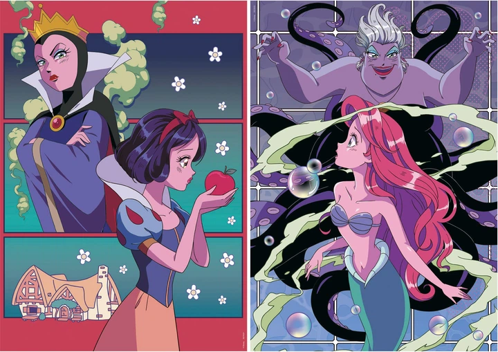 Пазл Educa Disney Білосніжка і Русалонька 2 x 500 елементів 113458 (8412668202788) - зображення 3