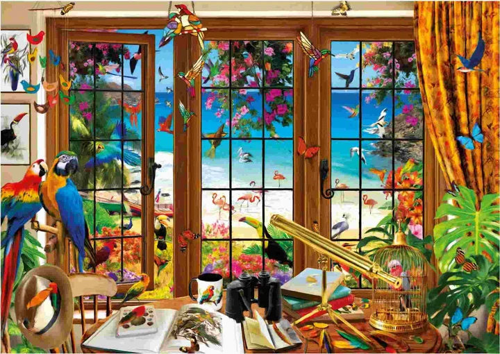 Пазл Educa Вікно спостерігача за птахами 1500 елементів 113423 (8412668203334) - зображення 1