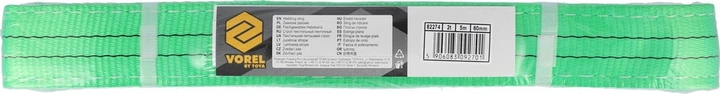 Zawiesie pasowe VOREL dwuwarstwowe pętlowe 2 t 5 m 60 mm 82274 (5906083092701) - obraz 1