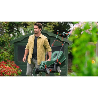 Газонокосилка Bosch UniversalRotak 34-405 1300Вт, 34см, 40л, 27-50мм, 11кг (0.600.8A6.401) - Фото 4 Газонокосилка Bosch UniversalRotak 34-405 1300Вт, 34см, 40л, 27-50мм, 11кг (0.600.8A6.401) - изображение 4