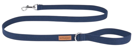 Smycz Ami Play Cotton 140 cm 20 mm Granatowy (5907563222755) - obraz 1