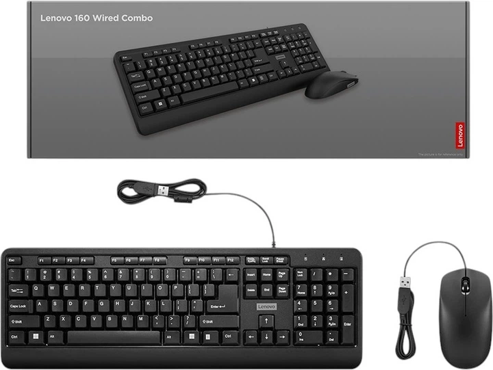 Комплект дротовий Lenovo 160 Wired Combo Black (GX31L52655) - зображення 5