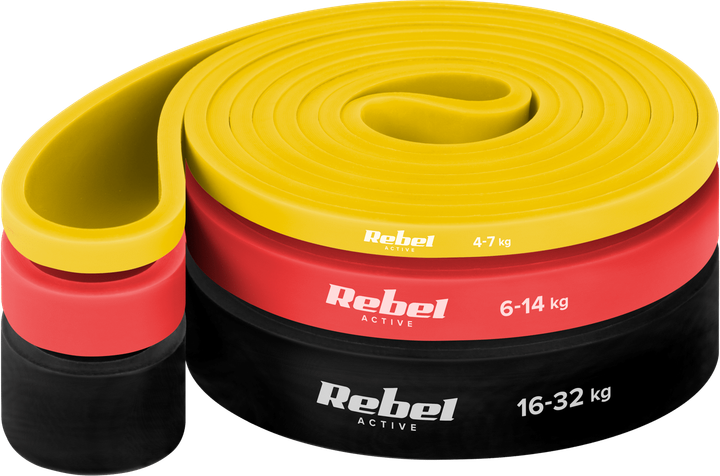 Zestaw gum lateksowych Rebel Active Power Band PLs-1 4–32 kg 3 szt. (5901890098618) - obraz 1