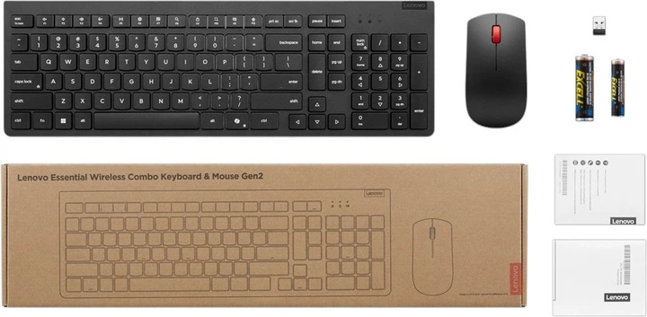 Zestaw bezprzewodowy Lenovo Essential Wireless Combo Gen2 Black (4X31R64494) - obraz 5